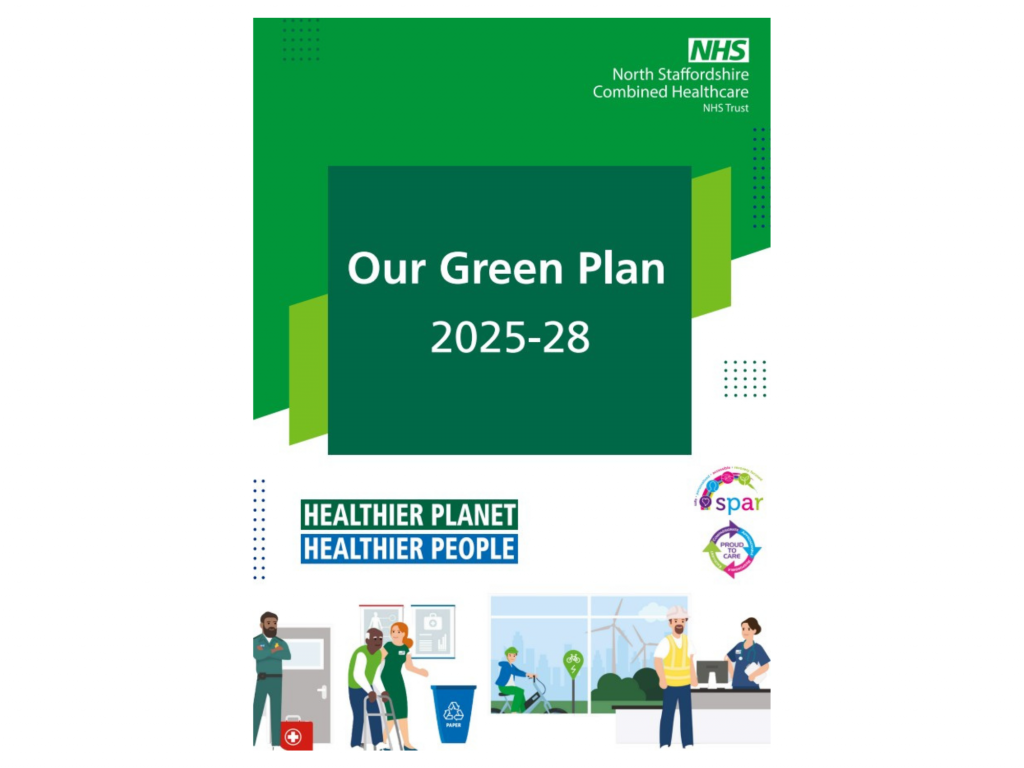 An image of the front cover of the green plan