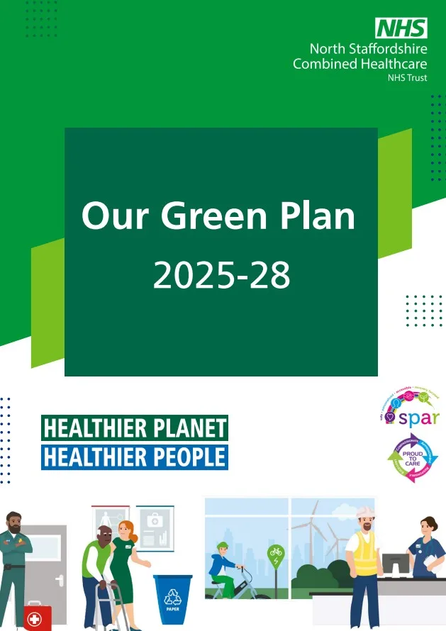 An image of the front cover of the green plan