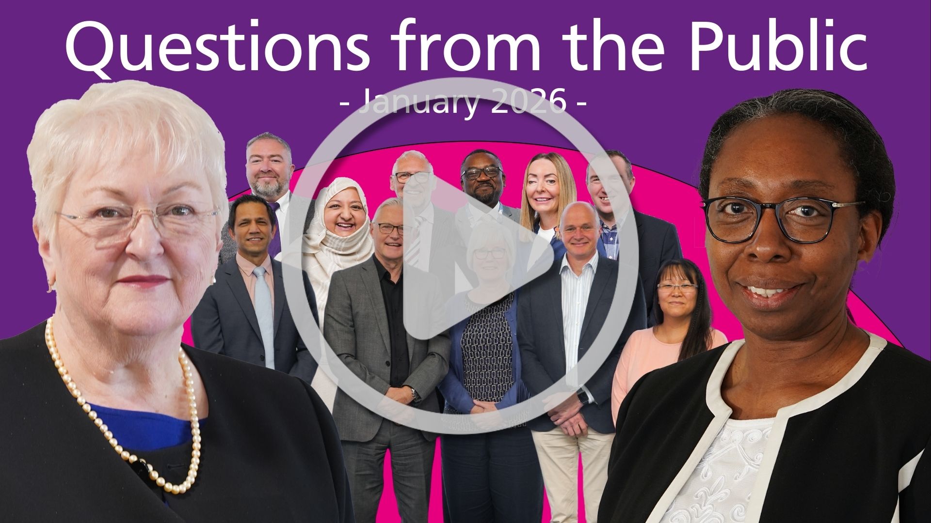 Photo of the executive team and the board